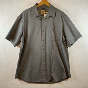 Ascend Mens Endeavor Button Shirt Sz‎ XL Steel Gray Hiking Fishing Soft